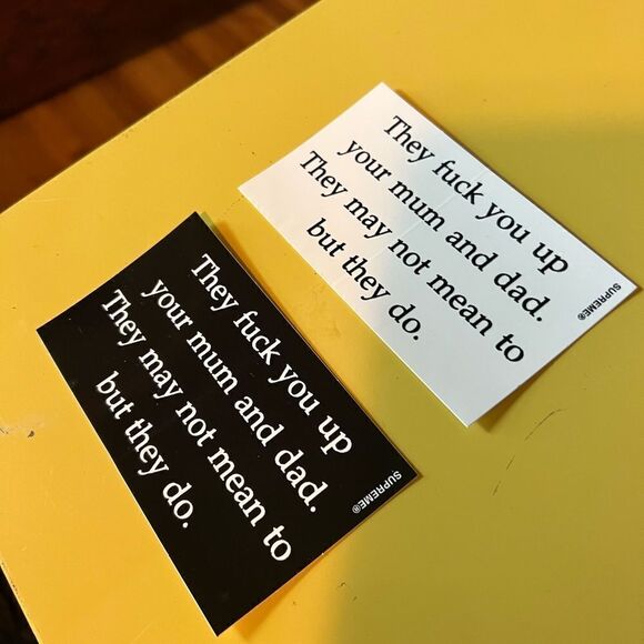 Supreme Your Mom and Your Dad Sticker Set - Picture 3 of 3